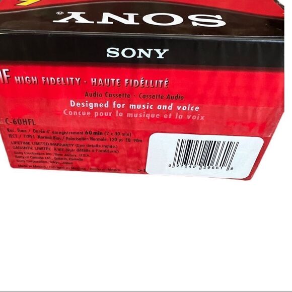 Sony High Fidelity Cassette Tapes. 6 Pack. 60 Minutes Each. New In Package! - Picture 5 of 6